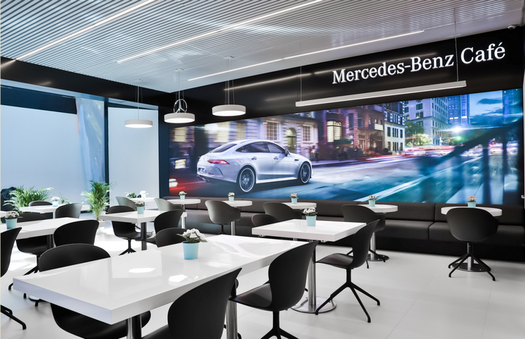 mercedes benz cafe