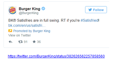реклама бургер кинг, продвижение в твиттере